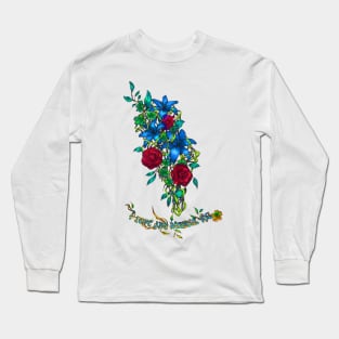 Flowers - I love and respect you - bright option Long Sleeve T-Shirt